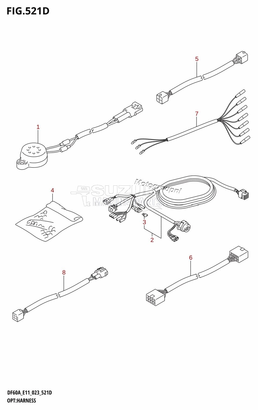 OPT:HARNESS ((DF40AQH,DF40ATH,DF50ATH,DF60AQH,DF60ATH,DF50AVTH,DF60AVTH):(020,021))