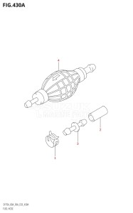 09003F-110001 (2011) 90hp E03-USA (DF90AT) DF90A drawing FUEL HOSE