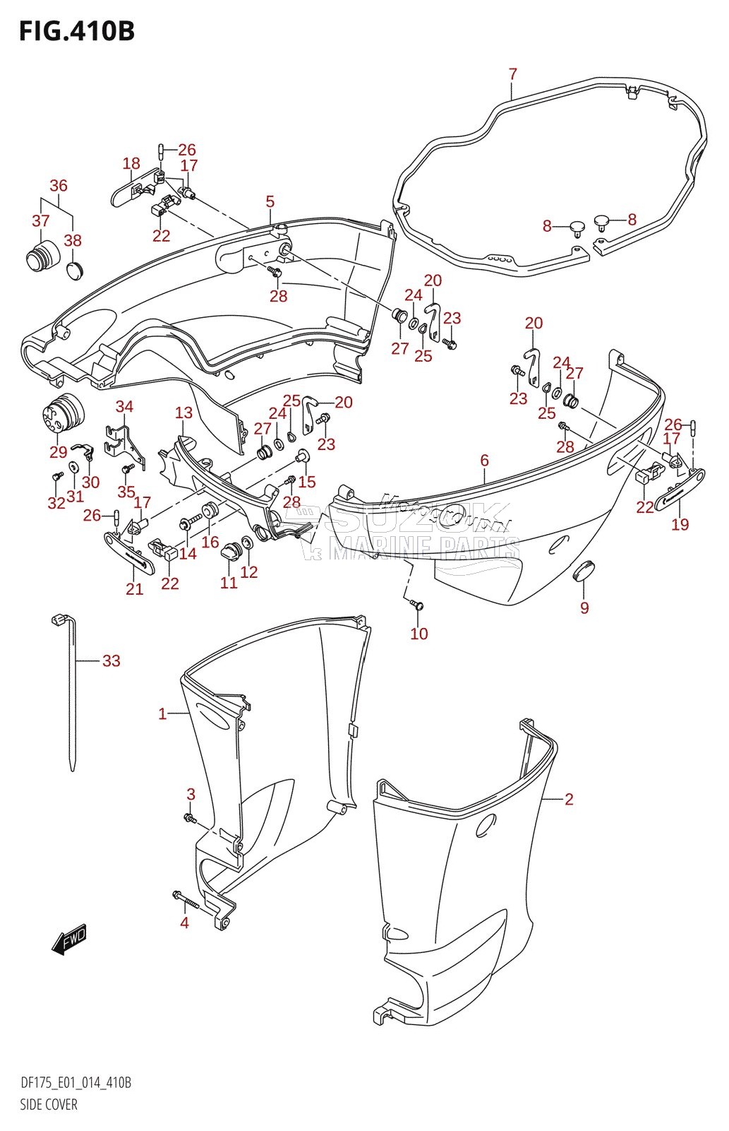 SIDE COVER (DF150T:E40)