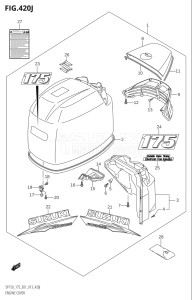 15002Z-310001 (2013) 150hp E01 E40-Gen. Export 1 - Costa Rica (DF150Z) DF150Z drawing ENGINE COVER (DF175T:E40)