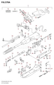 DF90A From 09003F-010001 (E03)  2010 drawing OPT:TILLER HANDLE