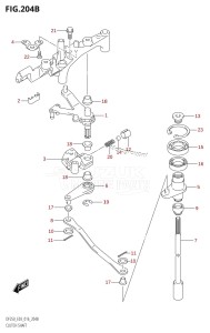 DF225T From 22503F-610001 (E03)  2016 drawing CLUTCH SHAFT (DF200Z:E03)