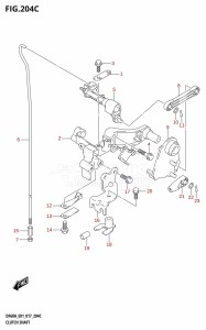 DF40A From 04003F-710001 (E01)  2017 drawing CLUTCH SHAFT (DF40ATH:E01)