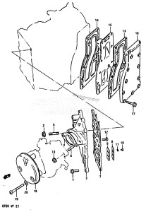 DT25 From 02503-651001 ()  1996 drawing INLET CASE - EXHAUST COVER