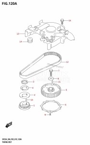 DF30A From 03003F-910001 (P03)  2019 drawing TIMING BELT (DF25A,DF25AT,DF25ATH)