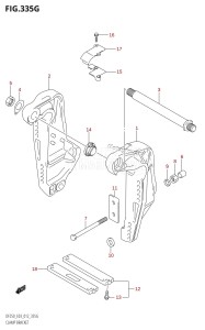 DF250Z From 25003Z-210001 (E03)  2012 drawing CLAMP BRACKET (DF200T:E03:L-TRANSOM)