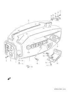 DT2 From 0201-351001 ()  1993 drawing ENGINE COVER (DT2,MODEL:86)