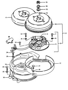 DT16 From 1602-200001 ()  1982 drawing MAGNETO 1 (MODEL G, J)