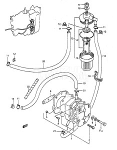 Outboard DT 65 drawing Fuel Pump (1988 to 1994)