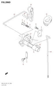 DF8A From 00801F-210001 (P01)  2012 drawing CLUTCH ROD (DF9.9AR:P01)