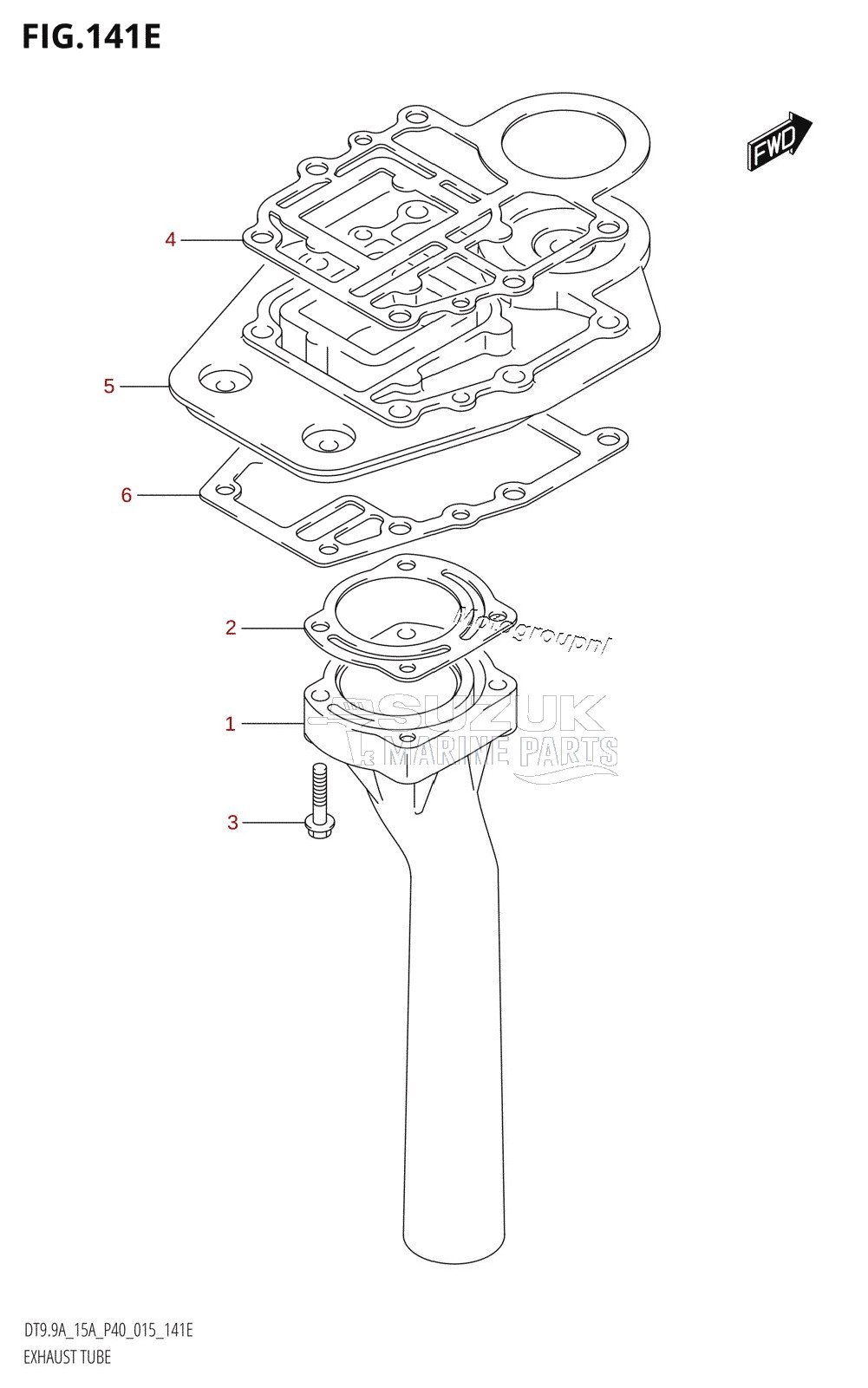 EXHAUST TUBE (DT15A:P40)