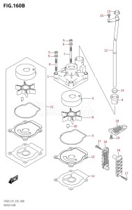 04003F-040001 (2020) 40hp E01-Gen. Export 1 (DF40A  DF40AQH  DF40ATH) DF40A drawing WATER PUMP (DF40AQH:E01,DF40ATH:E01,DF50ATH:E01)