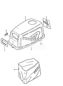 DT4 From 00402-501001 till 510778 ()  1985 drawing ENGINE COVER (MODEL VF, VG)