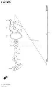 DF175ZG From 17502Z-610001 (E01 E40)  2016 drawing CLUTCH ROD (DF150TG:E40)