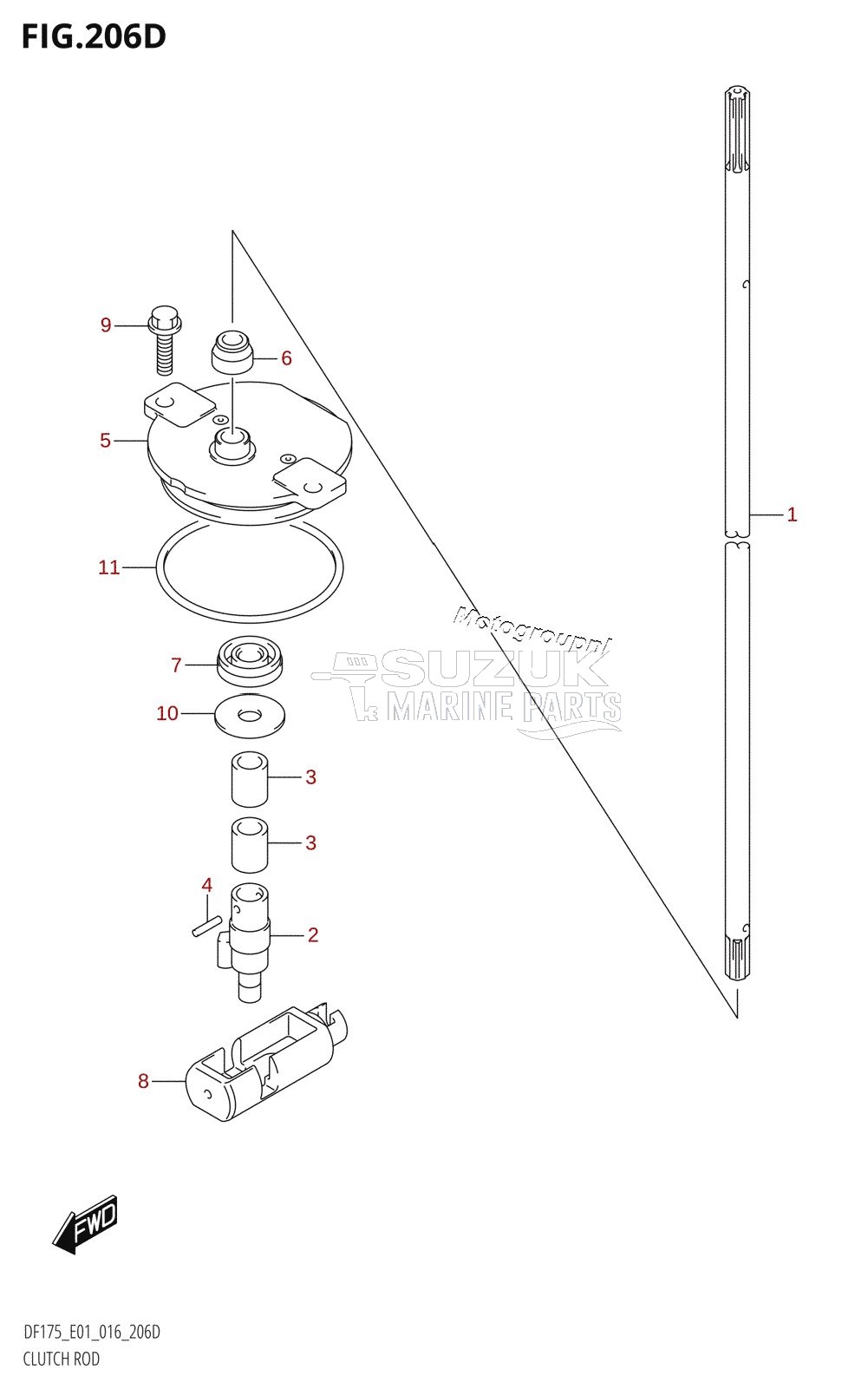 CLUTCH ROD (DF150TG:E40)