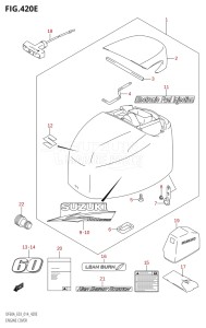 06002F-410001 (2014) 60hp E03-USA (DF60A) DF60A drawing ENGINE COVER (DF60AVT)