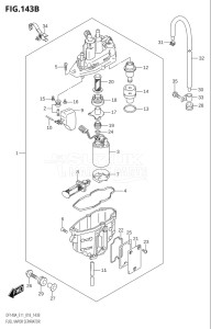 11503Z-810001 (2018) 115hp E11 E40-Gen. Export 1-and 2 (DF115AZ) DF115AZ drawing FUEL VAPOR SEPARATOR (E40)