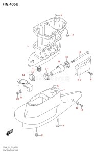 06002F-510001 (2005) 60hp E01 E40-Gen. Export 1 - Costa Rica (DF60A  DF60AQH  DF60ATH) DF60A drawing DRIVE SHAFT HOUSING (DF60AVTH:E40)