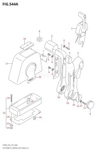 09003F-910001 (2019) 90hp E03-USA (DF90A) DF90A drawing OPT:REMOTE CONTROL ASSY SINGLE (1)