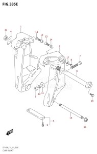 DF140AZ From 14003Z-910001 (E11 E40)  2019 drawing CLAMP BRACKET (DF140AT:E40,DF140AZ:E40)