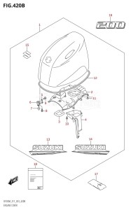 DF150A From 15003F-040001 (E01 E03 E40)  2020 drawing ENGINE COVER ((DF200AT,DF200AZ):(021,022,023))