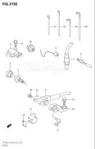 11503Z-410001 (2014) 115hp E01 E40-Gen. Export 1 - Costa Rica (DF115AZ) DF115AZ drawing SENSOR (DF115AZ:E01)