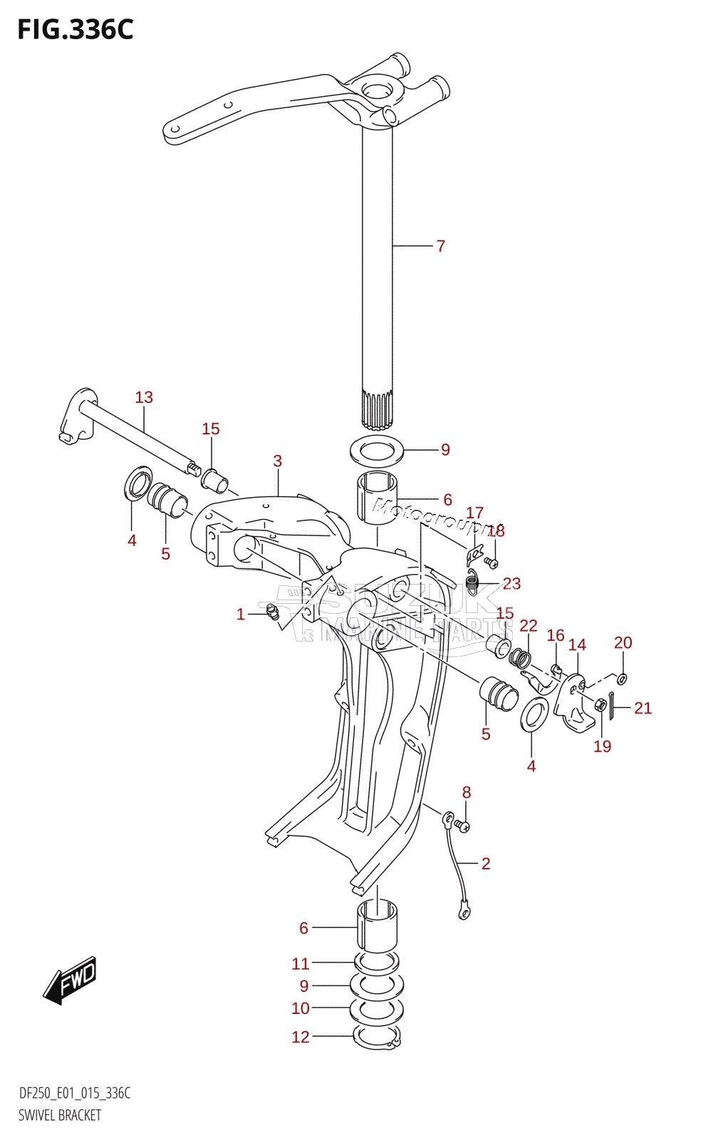 SWIVEL BRACKET (DF200Z:E01:(X-TRANSOM,XX-TRANSOM))