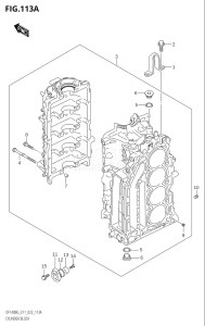 11505F-140001 (2021) 115hp E11 E40-Gen. Export 1-and 2 (DF115BG) DF115BG drawing CYLINDER BLOCK