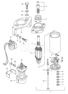 DT15 From 01501K-861001 ()  1998 drawing STARTING MOTOR (MODEL:86~92)