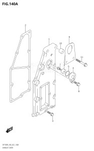 15002Z-240001 (2022) 150hp E40-Costa Rica (DF150WZ) DF150 drawing EXHAUST COVER