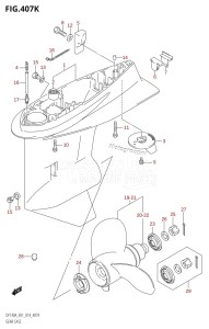 DF140A From 14003F-410001 (E01 E40)  2014 drawing GEAR CASE (DF140AZ:E40)