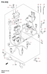 DF50A From 05003F-410001 (E01)  2014 drawing HARNESS (DF60AQH:E01)