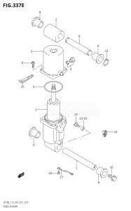 11502F-210001 (2012) 115hp E01 E40-Gen. Export 1 - Costa Rica (DF115T) DF115T drawing TRIM CYLINDER (DF115Z:E01)