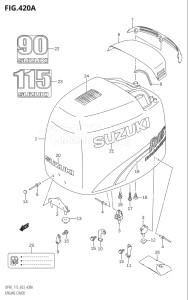 11501F-680001 (2006) 115hp E03-USA (DF115TK6  DF115TK7  DF115WTK7) DF115T drawing ENGINE COVER (K1,K2)