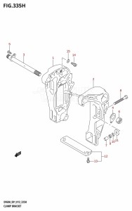 DF60A From 06002F-310001 (E01 E40)  2013 drawing CLAMP BRACKET (DF60A:E40)