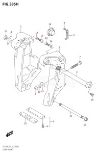 DF115A From 11503F-510001 (E01 E40)  2015 drawing CLAMP BRACKET (DF140AZ:E01)