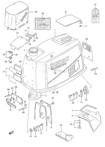 DT50 From 05004-861001 ()  1998 drawing ENGINE COVER