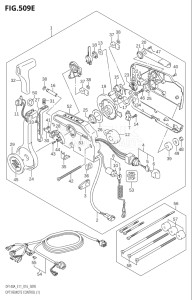 11503F-610001 (2016) 115hp E01 E03 E11 E40-Gen. Export1 and 2 USA (DF115AT) DF115A drawing OPT:REMOTE CONTROL (1) (DF140AZ:E11)