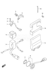 DF 90A drawing PTT Switch/Engine Control Unit