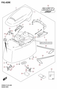 DF300A From 30002P-240001 (E11)  2022 drawing ENGINE COVER ((022,023):DF250ATSS)