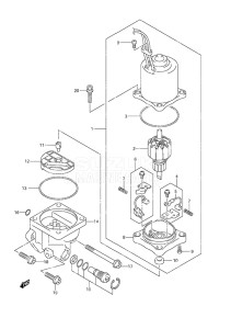 Outboard DF 90A drawing PTT Motor