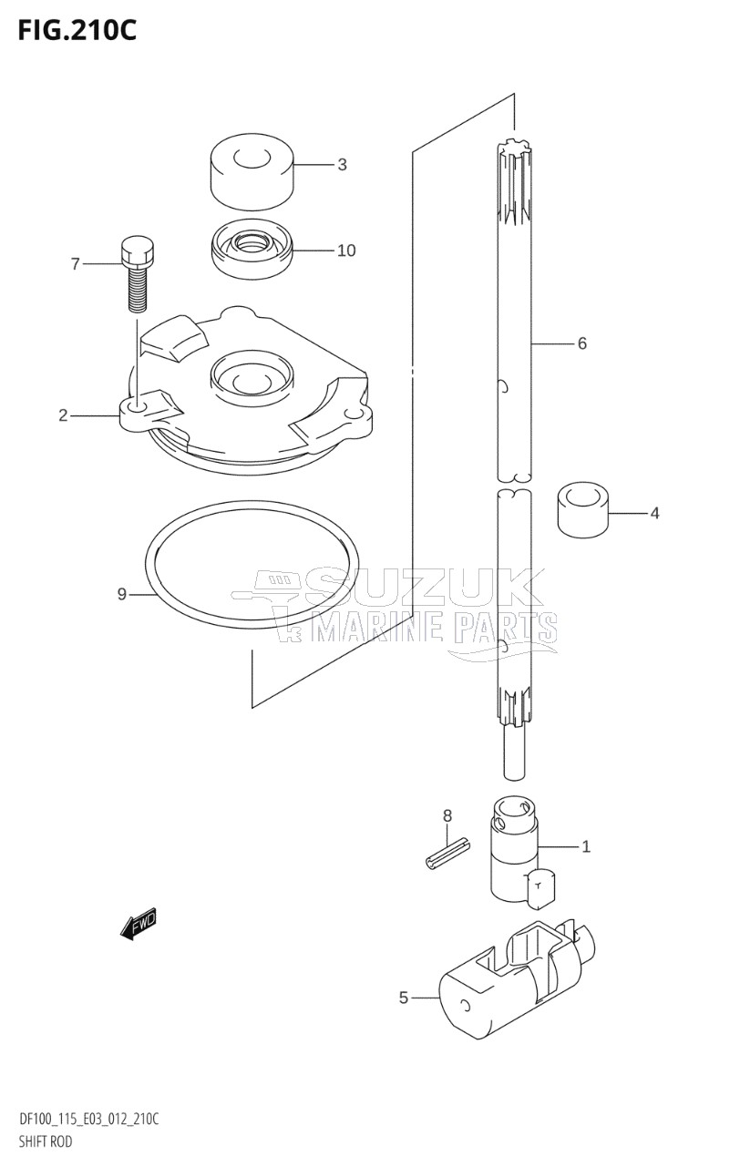 SHIFT ROD (DF115Z:E03)