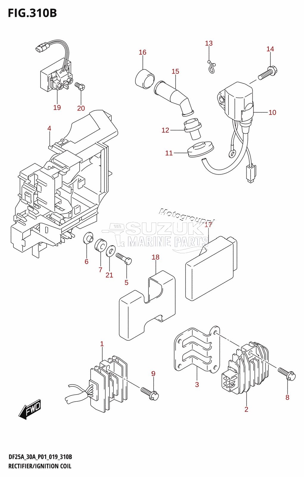 RECTIFIER /​ IGNITION COIL (DF25AR,DF25AT,DF25ATH)