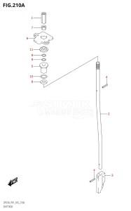 00994F-610001 (2016) 9.9hp P01-Gen. Export 1 (DF9.9A  DF9.9AR) DF9.9A drawing SHIFT ROD