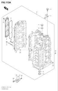 14003F-910001 (2019) 140hp E11 E40-Gen. Export 1-and 2 (DF140AT) DF140A drawing CYLINDER BLOCK