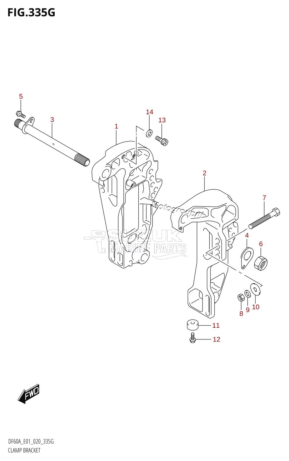 CLAMP BRACKET (DF50AVTH,DF60AVT,DF60AVTH)