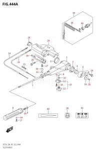 DF30A From 03003F-240001 (P01 P40)  2022 drawing TILLER HANDLE (DF25A,DF30AQ)