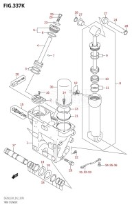 DF250Z From 25003Z-210001 (E01 E40)  2012 drawing TRIM CYLINDER (DF250T:E40:(X-TRANSOM,XX-TRANSOM))