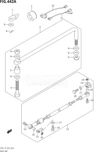 07001F-510001 (2005) 70hp E03-USA (DF70TK5) DF70 drawing DRAG LINK