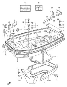 DT75TC From 07501-351001 ()  1993 drawing LOWER COVER (TC)